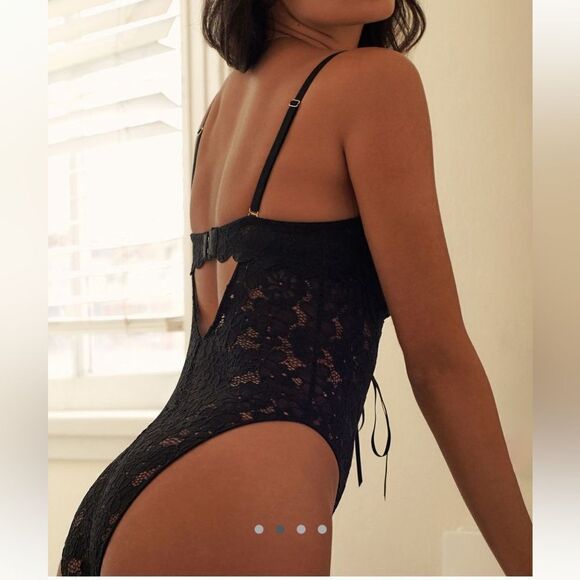 By Anthropologie Lace-up Bodysuit - Picture 3 of 4